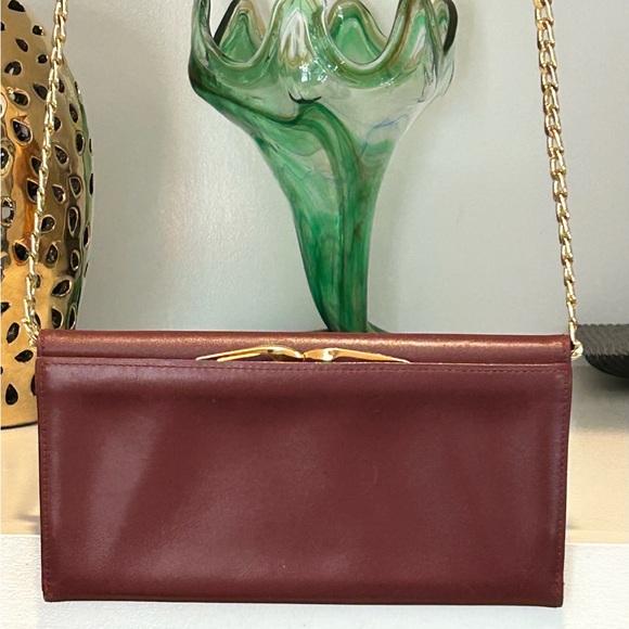 Cartier Must de Cartier Tri-fold Long Wallet Clasp Wallet & Crossbody Gold Chain - Picture 3 of 10